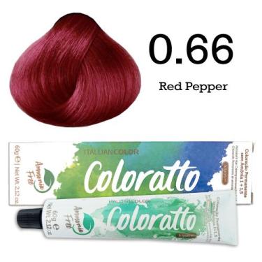 Imagem de Coloração Coloratto 0.66 Red Pepper  Itallian Color - Itallian Hairtec