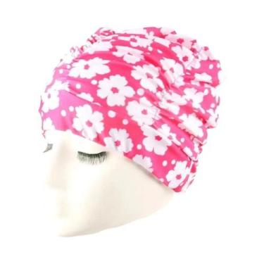 Imagem de Touca De Natação Unissex Para Cabelos Longos, Elástica E Esticável, Em