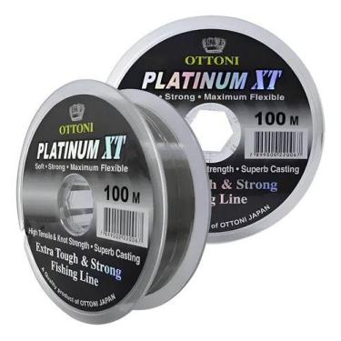 Imagem de Linha Monofilamento Platinum Xt 0,30 Mm 26,8 Lb 100 M - Ottoni