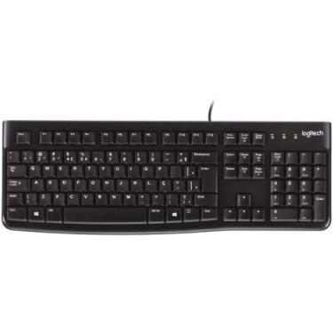Imagem de Teclado Com Fio Logitech K120 USB Silencioso Resistente a Líquidos ABN