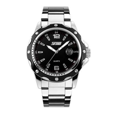 Imagem de Relógio Masculino Skmei Analógico 0992 Prata e Preto