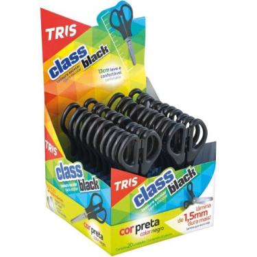 Imagem de Tesoura Escolar TRIS CLASS Basic 13CM 3CORES CX.C/20 - Summit