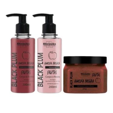 Imagem de Kit Sabonete + Esfoliante + Hidratante Rhenuks Rotina Corpo e Rosto Pe