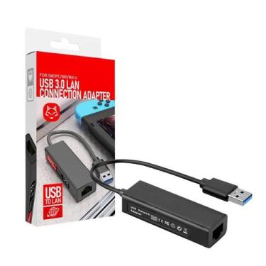 Imagem de Adaptador De Rede Usb Compatível Com Nintendo Wii Switch PC Preto - Ho