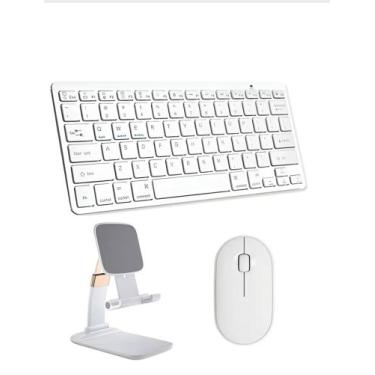 Imagem de Kit Teclado Mouse Bluetooth + Suporte Para Notebook Dell - Dealfider