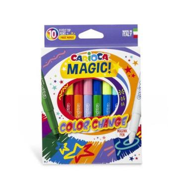 Imagem de Canetinha Mágica 10 Cores Muda de Cor MagicMaker Carioca
