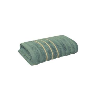Imagem de Toalha de Rosto Leve Macia Ondulada Jacquard Azul Índigo Wave Corttex