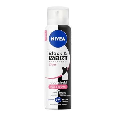 Imagem de NIVEA Desodorante Antitranspirante Aerossol Invisible Black & White Clear 150ml - Prote...