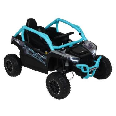 Imagem de Carro Elétrico Infantil UTV 4x4 Kawasaki KRX 1000 24V Azul Bel P55 Off