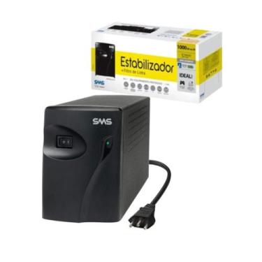 Imagem de Estabilizador SMS 1000VA Bivolt, Proteção Contra Quedas de Energia, Sa