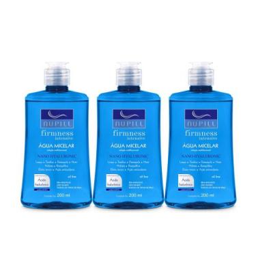 Imagem de Kit 3 Águas Micelar Facial Demaquilante Nano Hyaluronic Antioxidante N