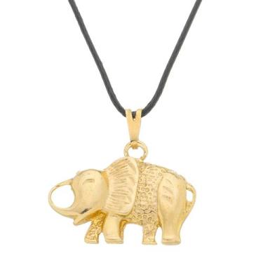 Imagem de Colar Elefante 22mm  Sunshine Cristais, Ouro