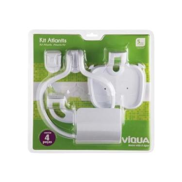 Imagem de Kit Acessórios Para Banheiro 4 Peças Abs Branco Viqua