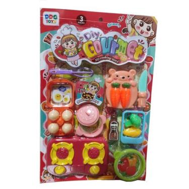 Imagem de Brinquedo Cozinha Infantil Completa Panelinha Forno Utensílio - DDG TO