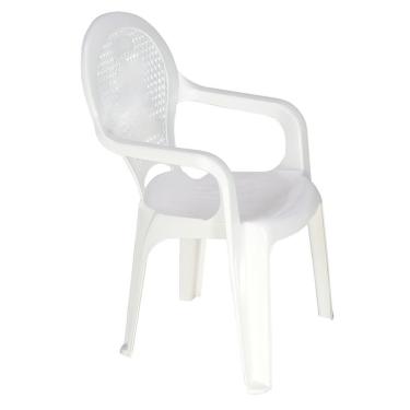 Imagem de Cadeira Infantil Catty com Design Lúdico Plástico Branco Estampado Tramontina 35.5CM