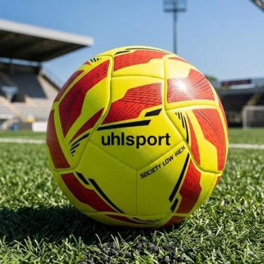 Imagem de Bola uhlsport Society Low Kick Amarelo e Vermelho