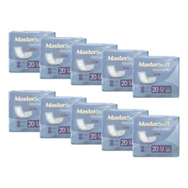 Imagem de kit 10 Pacotes Absorvente Geriatrico Master Soft c/20 unidades cada - 