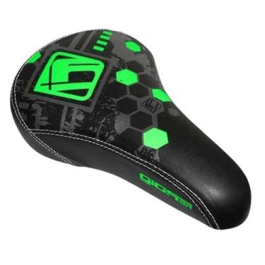 Imagem de Selim gios gl-1109 - freeride, Preto, Verde, Cinza, UNI