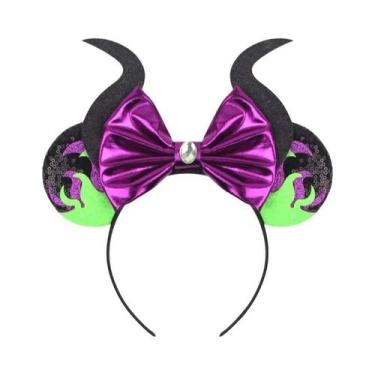 Imagem de Tiara De Orelhas De Rato Para Mulheres Com Lantejoulas E Laço, Acessór