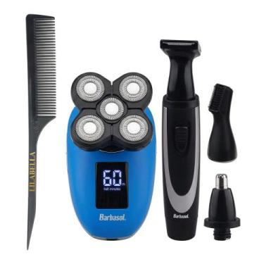 Imagem de Kit Barbeador Head Shaver 9000 + Aparador Corporal + Pente - LILABELLA