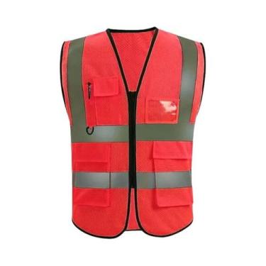 Imagem de Roupa Protetora Refletiva Com Múltiplos Bolsos, Jaqueta De Alta Visibi