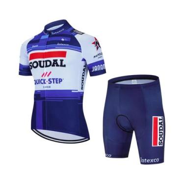 Imagem de Conjunto De Camiseta E Calças De Ciclismo Masculino SOUDAL 2025 Unifor