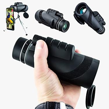 Imagem de Telescópio monocular 12 x 50 com tripé adaptador para smartphone, HD de alta potência à prova d'água, para observação de pássaros, caminhadas, jogo de bola de concerto