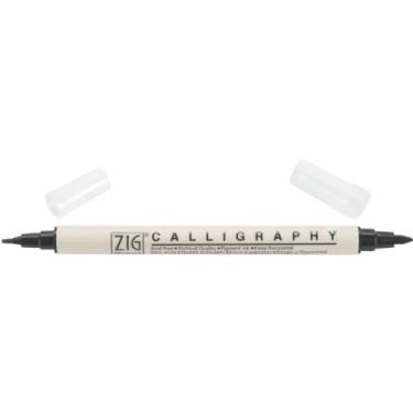 Imagem de Zig Dupla Dica Caligrafia Caneta Pura Preto (6 Peças)