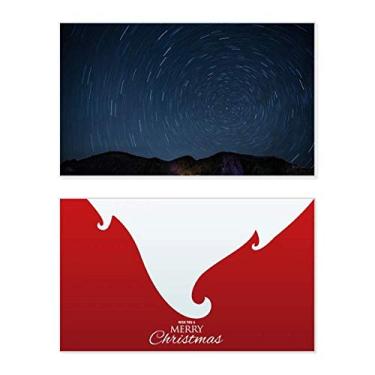 Imagem de Paisagem Estrelas Luzes Céu Noite Feriado Feliz Natal Cartão de Parabéns Mensagem de Natal