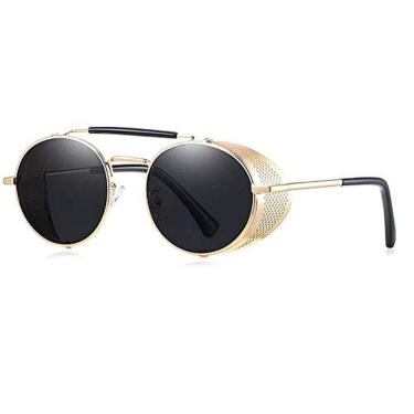 Imagem de Óculos de Sol Barcur Steampunk Polarizados Anti Reflexo com Proteção uv400 BC8375