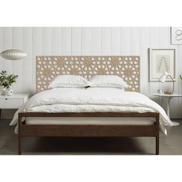 Imagem de Cabeceira De Cama Casal Salé 140 X 72 Cm - Bege Camurça