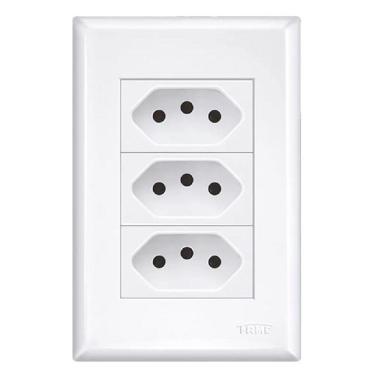 Imagem de Conjunto 4X2 Tomada Tripla 20A Evidence - Fame