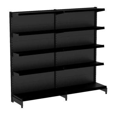 Imagem de Gondola Parede 196 Amapa Flex 60 Kit 2 Metros Preto SPEtique