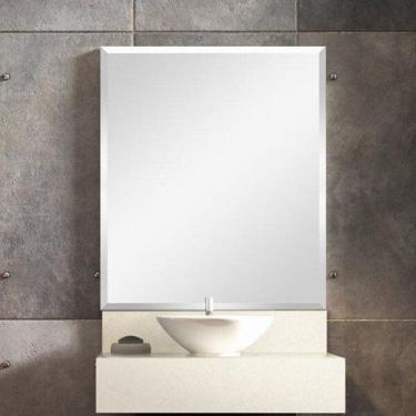 Imagem de Espelho Para Banheiro 60cm X 80cm Bisotê Bumi