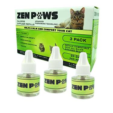 Imagem de Zenpaws Atualizado sem perfume - refil relaxante difusor para gatos - Compatibilidade: refis se ajustam e são compatíveis com todos os difusores das principais marcas. Feliway, Comfort Zone,