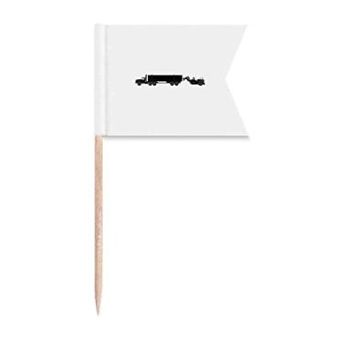 Imagem de Bandeiras de palito de dente Connecting Funcional para transporte de carga de veículos, marcação de rotulagem para bolo de festa, prato de queijo