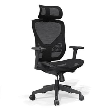 Imagem de Cadeira de escritório ergonômica, cadeiras de reunião executiva de malha respirável, cadeira de chefe de conforto sedentário com apoio de braço 3D, apoio lombar de apoio de cabeça /1448 (Color : Mesh