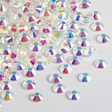Imagem de Beadsland 2880 peças pedras redondas de strass de cristal plano para arte de unhas e cola de artesanato, transparente AB, SS6, 1,9-2,1 mm