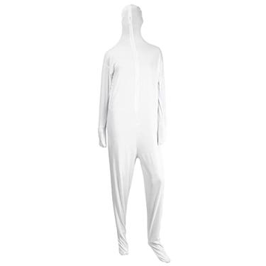 Imagem de Halloweens Stealth Suit Costume Play Suit Party Performing Costume Bodysuits for Women Man (White) Halloween Props