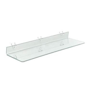 Imagem de Azar Displays 556009-4 prateleiras de acrílico transparente para pegboard ou slatwall (pacote com 4)