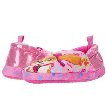 Imagem de Pantufa infantil Nickelodeon para uso interno, rosa, 7-8 Toddler