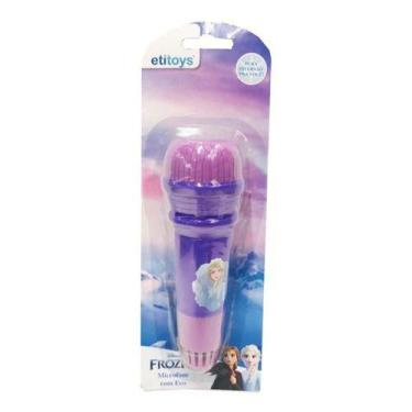 Imagem de Microfone Brinquedo Infantil Com Eco Frozen Menina Divertido - Etitoys
