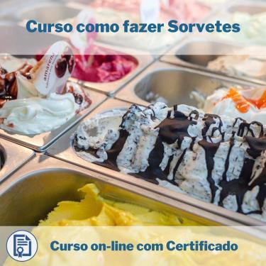 Imagem de Curso Online em videoaula de como fazer Sorvetes com Certificado+ 2 brindes