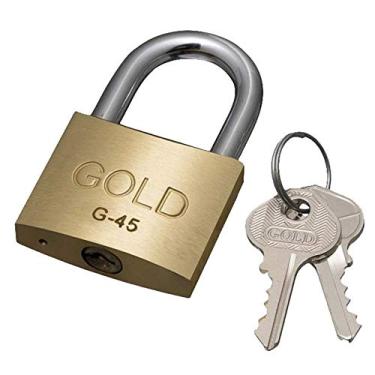 Imagem de Cadeado G-45Mm Latão 6X1, Gold 3100579, Dourado