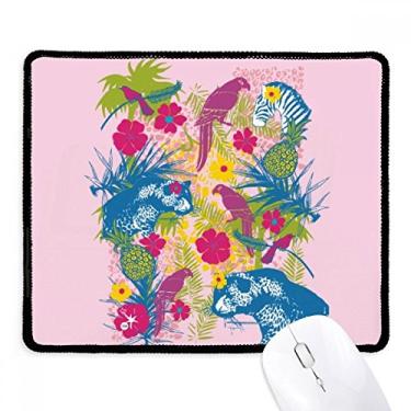 Imagem de Mousepad estilo tropical papagaio urso pinto borda costurada tapete de borracha para jogos