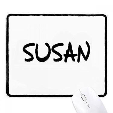 Imagem de Mousepad Susan especial de escrita em inglês com borda costurada, tapete de borracha para jogos