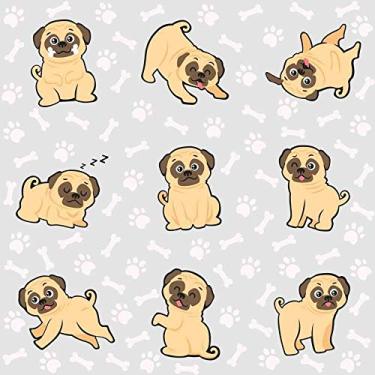 Imagem de Papel de Parede Pug Gray