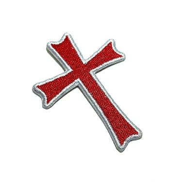 Imagem de M0051T11 Cruz Cristo Cavaleiros Bordado Termoadesivo Costura
