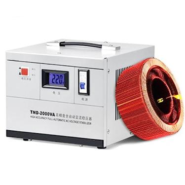 Imagem de Estabilizador de tensão, monofásico para uso doméstico LCD, bobina reguladora de cobre puro, alta eficiência de conversão para computador e ar condicionado doméstico, 3000VA