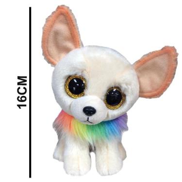 Imagem de Pelúcia Cachorrinho Chewey Beanie Boos TY Colecionável 16cm